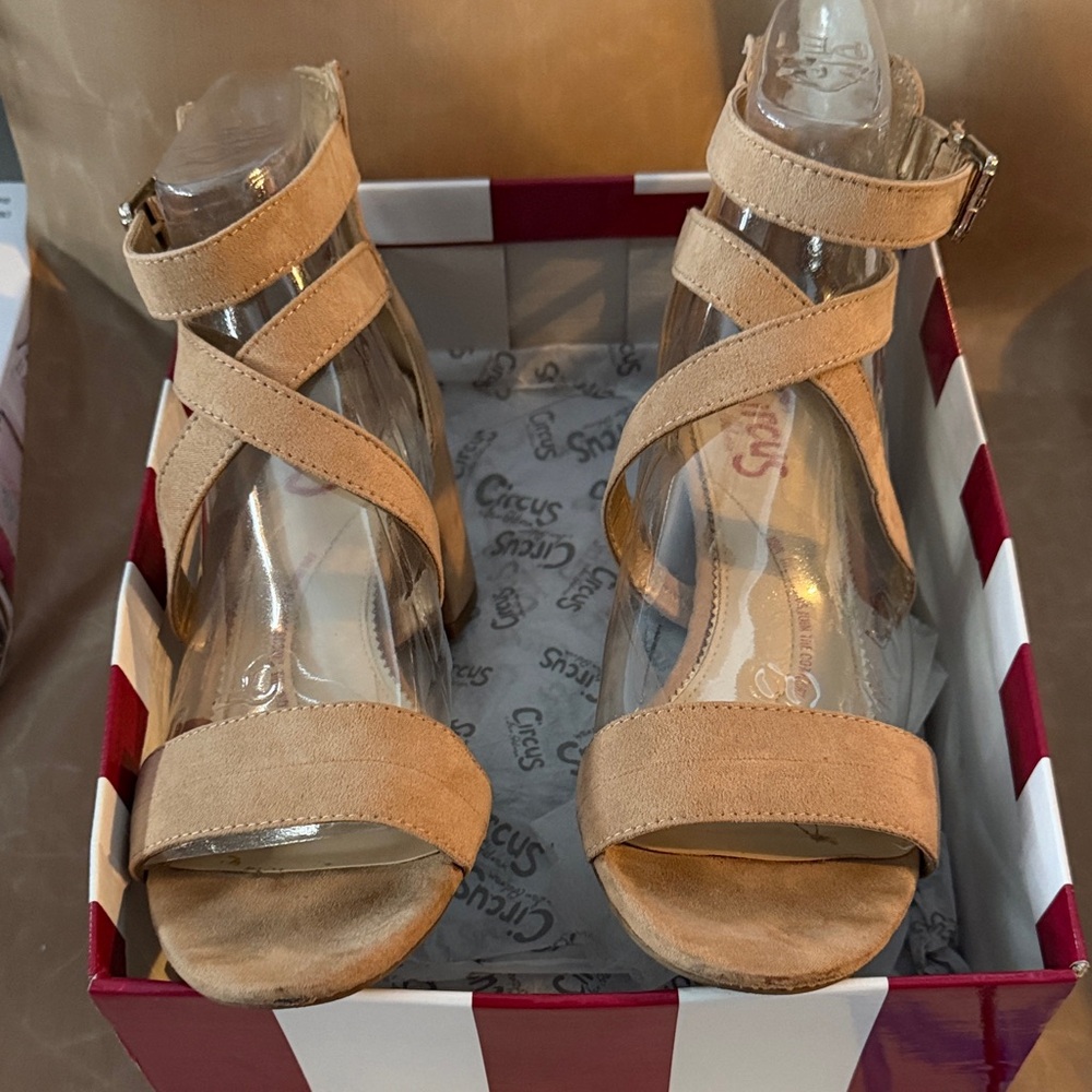 Circus by Sam Edelman Beige Strappy Heels